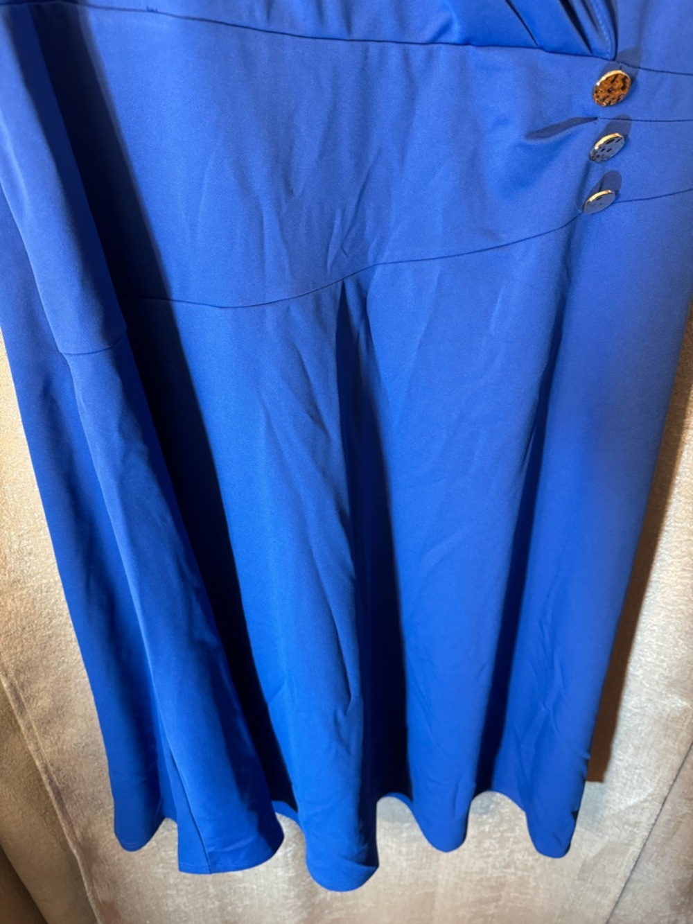 Grace Karin Sleeveless Faux-Wrap Midi Dress in Royal Blue - Picture 4 of 7